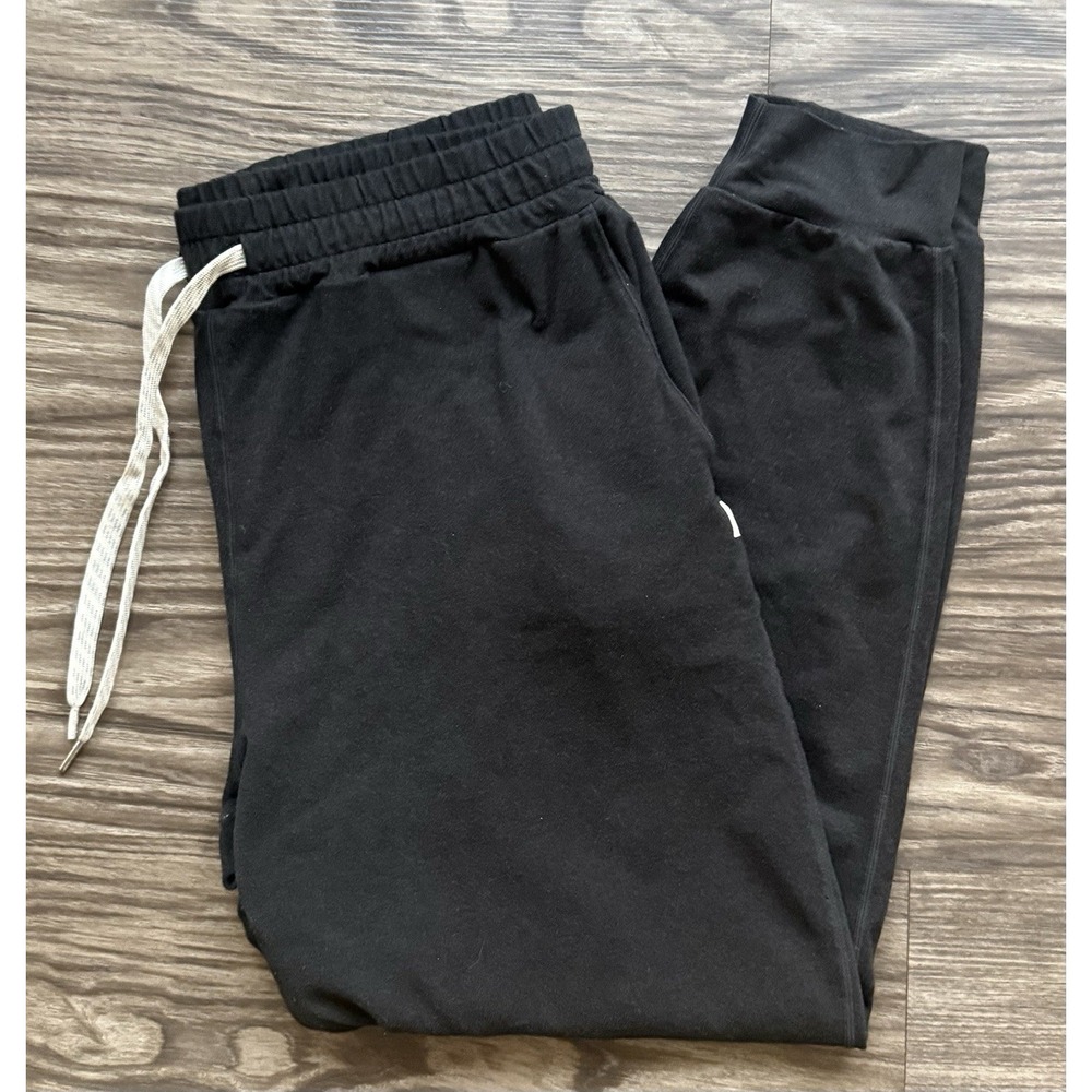 Women's Vuori Performance Joggers Black Heather Large Estimated Mid Rise - Picture 5 of 9